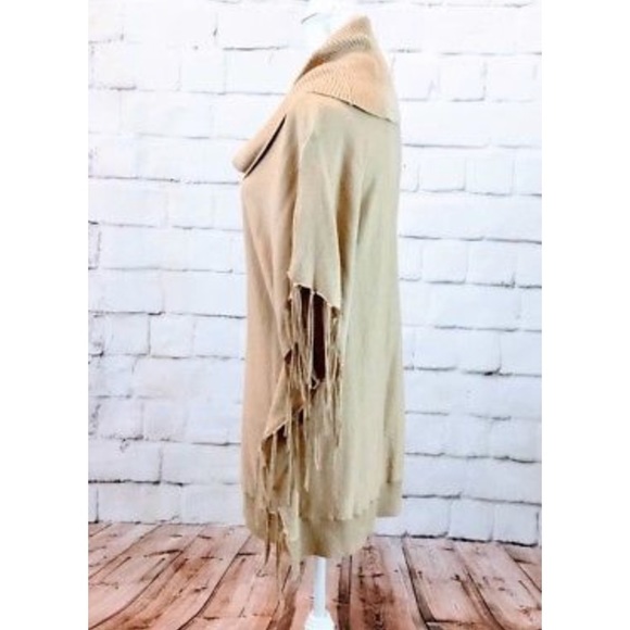 Michael Kors Fringe Cowl Neck Poncho Sweater - Picture 4 of 6